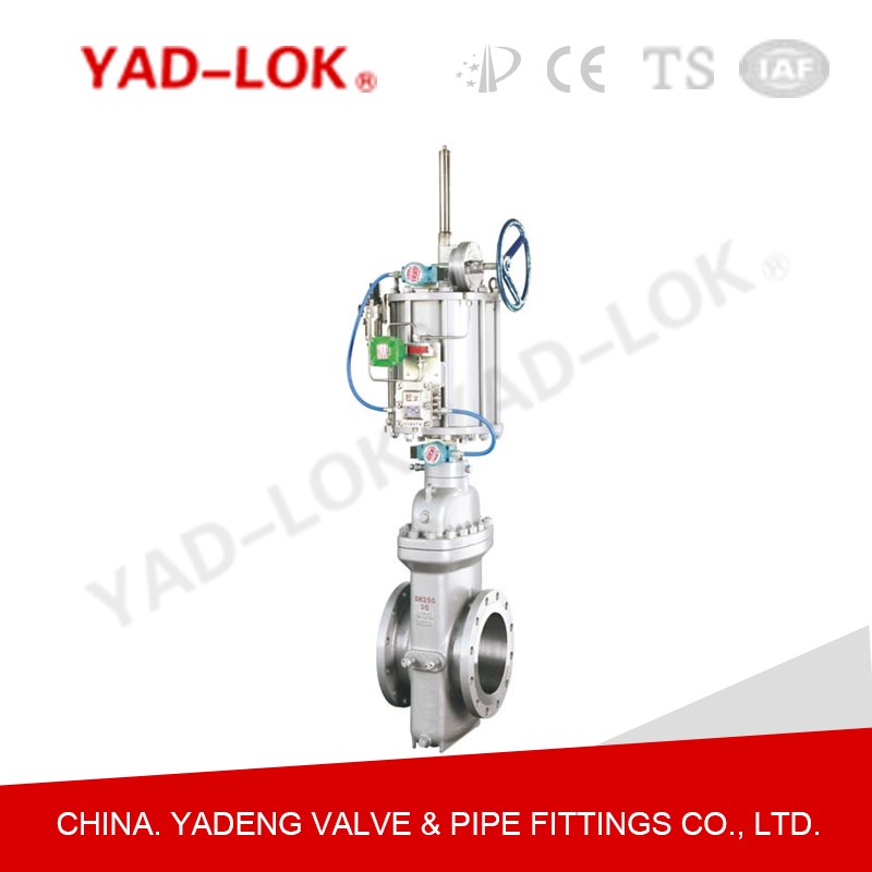 氣動(dòng)無(wú)導(dǎo)流孔平板閘閥